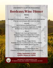 Bordeaux Wine Dinner
