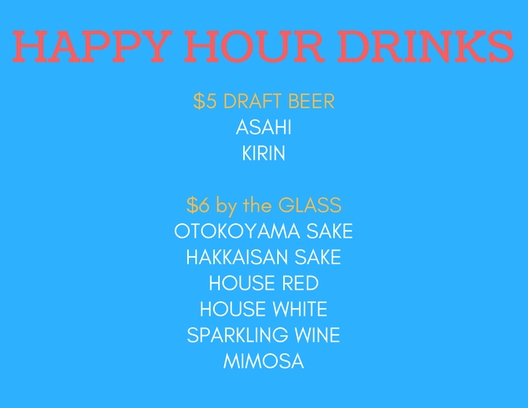 KIchi Gyo Ichi Et happy hour