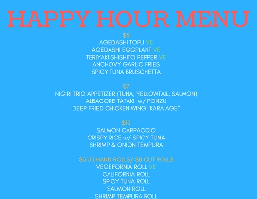 Icchi Gyo Ichi Et happy hour