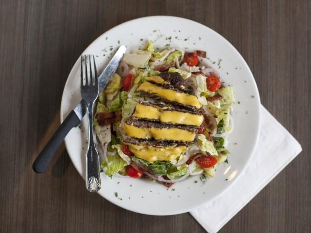 The Cheeseburger Salad at Slater's 50/50