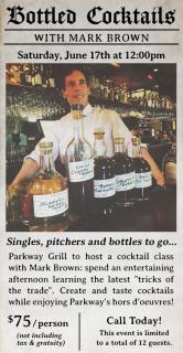 Bartending at Parkway Grill