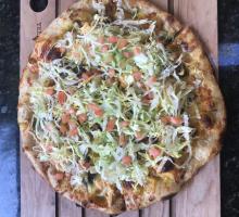Cheeseburger Pizza from The Luggage Room